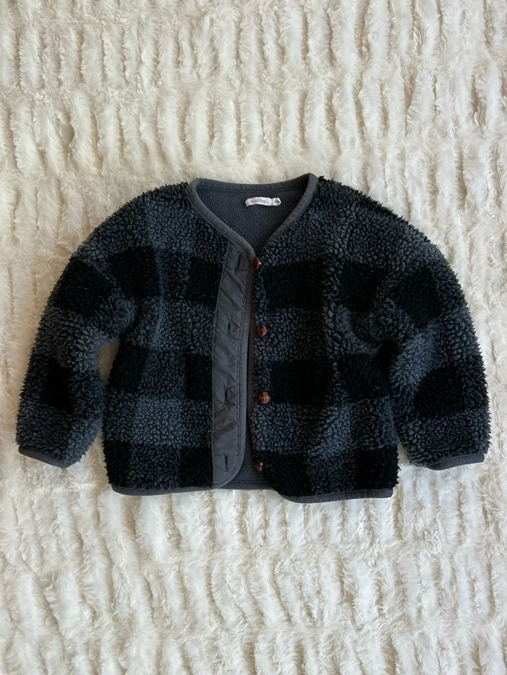 Boutchou Fleece Plaid Jacket